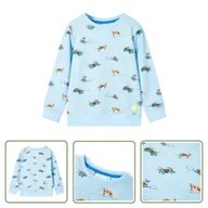 Bluzy dla dziewczynek - Bluza dziecięca - jasnoniebieski melanż - 116 - Bluza Dla Dziecka - miniaturka - grafika 1