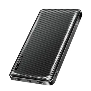 Power bank 10 000 mAh, 2x USB-A, USB-C, micro-USB, czarny - Typhoon - Powerbanki - miniaturka - grafika 1