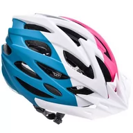 Kaski rowerowe - Meteor Kask rowerowy Marven M 55-58 cm różowy/biały/morski 25176 - miniaturka - grafika 1