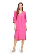 Sukienki - Cartoon Damska sukienka letnia, jednokolorowa, Azalia Purple, M - miniaturka - grafika 1