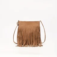 Torebki damskie - TEMU Torebka damska vintage z frędzlami na ramię, zamszowe sztuczne , bohemska torebka na ramię, regulowany pasek, zapięcie magnetyczne, jednolity , - miniaturka - grafika 1