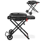 Grille gazowe - Przenośny Grill Gazowy Turystyczny Na Camping Weber Traveler Stealthedition - miniaturka - grafika 1