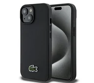 Etui i futerały do telefonów - Lacoste LCHMP15SPVCK Hardcase Iconic Petit Pique MagSafe do iPhone 15 Czarny - miniaturka - grafika 1