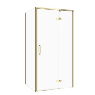 Kabina prysznicowa Cersanit Larga 100x90x195 prostokątna złoty mat transparentne S601-470 - Kabiny prysznicowe - miniaturka - grafika 1