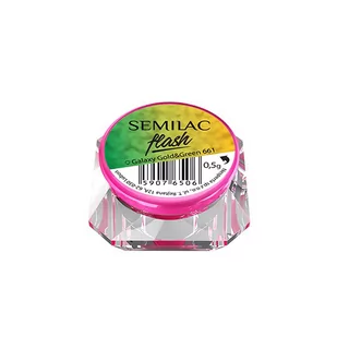 Semilac Semilac SemiFLASH Galaxy pyłek do paznokci Gold&amp;Green 661 - Ozdoby do paznokci - miniaturka - grafika 1