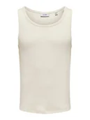 Koszulki męskie - Only & Sons Tank top Tanner 22030217 Écru Regular Fit - miniaturka - grafika 1