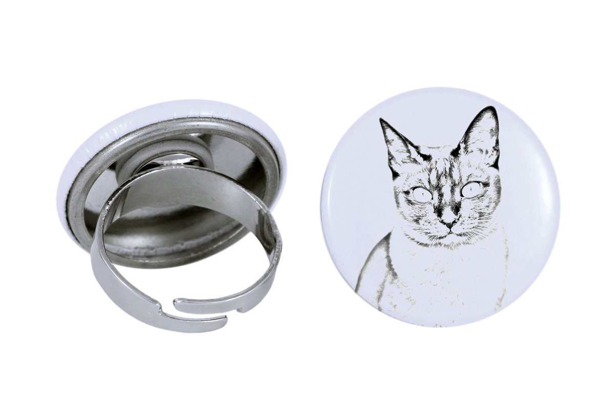 Kot tonkijski - wyjątkowy pierścionek, handmade, biżuteria damska marki Art-Dog