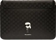 Torby na laptopy - Etui Karl Lagerfeld Karl Lagerfeld Sleeve KLCS16SAKHPKK 16" czarny/black Saffiano Monogram Ikonik - miniaturka - grafika 1