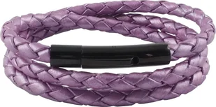 König Design skórzany naszyjnik skórzany pasek skórzana bransoletka 6 mm męski naszyjnik 17 cm - 100 cm pleciony, długość: 60 centymetrów, kolor: fioletowy metalik - Naszyjniki męskie - miniaturka - grafika 1