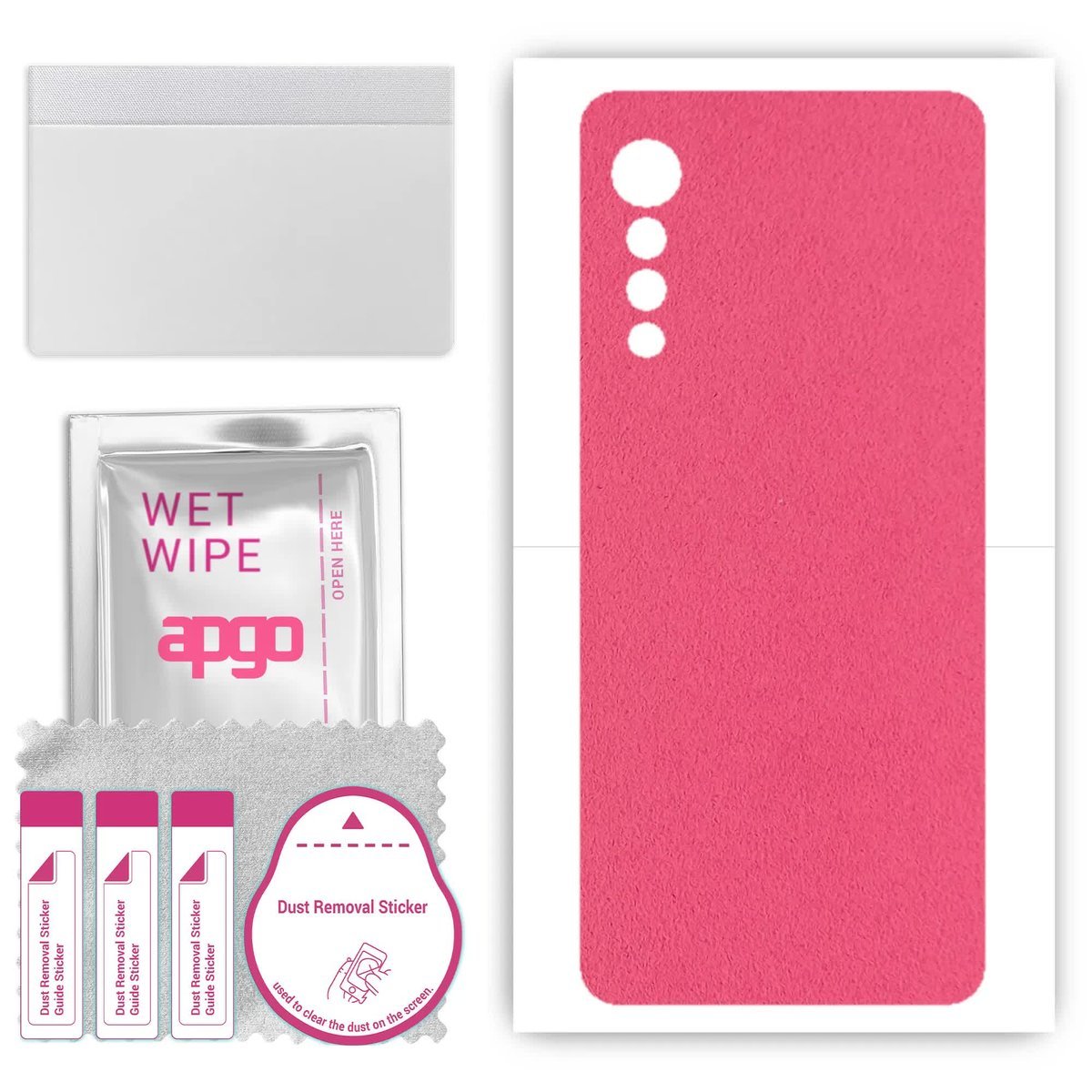 Folia naklejka skórka strukturalna na TYŁ Zamsz do LG Velvet 5G - Zamsz Różowy - apgo SKINS