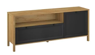 Szafka Rtv Brent 1K1S Dąb Craft Złoty / Czarny - Inne meble do salonu - miniaturka - grafika 1