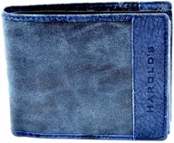 Portfele - GRANATOWY Skórzany Portfel Męski VINTAGE Cieniowany Poziomy Rozkładany NAVY - miniaturka - grafika 1