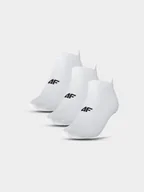 Skarpetki sportowe męskie - 4F Skarpetki treningowe przed kostkę (3-pack) męskie - białe 43-46 - miniaturka - grafika 1