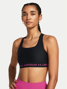 Under Armour Biustonosz sportowy Crossback Mid Bra 1361034-004 Czarny Compression Fit - Biustonosze - miniaturka - grafika 1