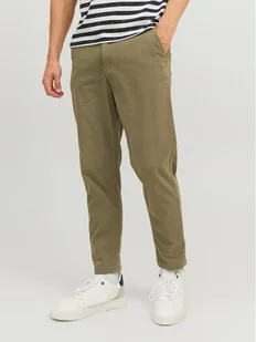 Jack&Jones Chinosy Harlow 12242188 Zielony Tapered Fit - Spodnie męskie - miniaturka - grafika 1