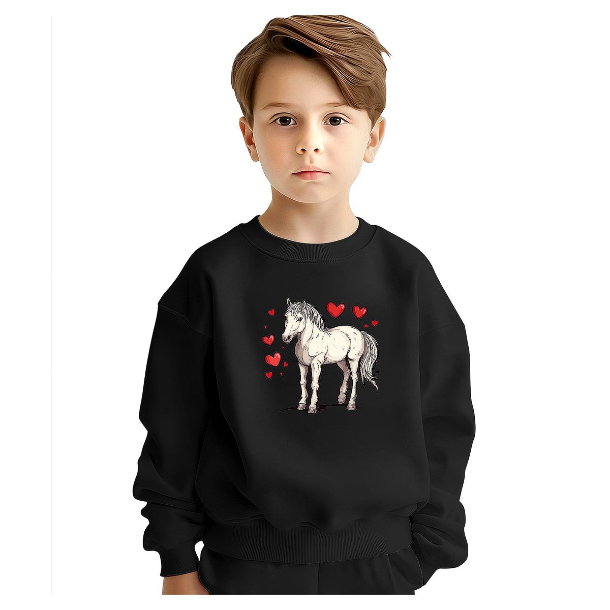 BLUZA DZIECIĘCA KOŃ SERCA 110-116 DLA CHŁOPCA DZIEWCZYNKI