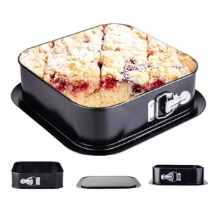 BLACHA BLASZKA FORMA DO PIECZENIA KWADRATOWA Z WYJMOWANYM DNEM METALOWA - Formy do ciast BLACHA BLASZKA FORMA DO PIECZENIA KWADRATOWA Z WYJMOWANYM DNEM METALOWA - Formy do ciast - miniaturka - grafika 1