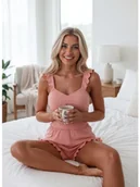 Piżamy damskie - Passion Aurivie - Piżama dwuczęściowa, różowa Wariant/Rozmiar: XL DOSTAWA 24h GWRANCJA - miniaturka - grafika 1