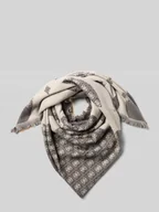 Apaszki i szaliki damskie - Szal z wyhaftowanym logo na całej powierzchni model ‘Kefiah’ - miniaturka - grafika 1