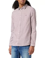 Koszule męskie - Tommy Jeans Męska koszula w kratkę w stylu casual, biały/wiele w kratkę, XS - miniaturka - grafika 1