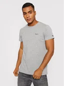 Koszulki męskie - Pepe Jeans T-Shirt Original Basic 3 N PM508212 Szary Slim Fit - miniaturka - grafika 1