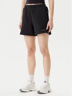Spodenki damskie - Tommy Jeans Szorty sportowe Linear DW0DW21152 Czarny Relaxed Fit - miniaturka - grafika 1