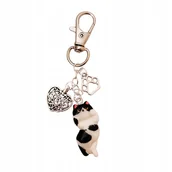 Breloki - Brelok Kot Leżący na Plecach Breloczek Czarny Kot Karabińczyk - miniaturka - grafika 1