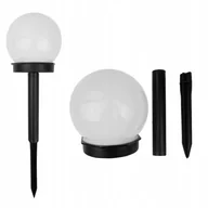 Lampy ogrodowe - Lampa Solarna Kula Do Ogrodu Ogrodowe Kule Wbijane na Trawnik LED 32cm - miniaturka - grafika 1