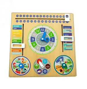 AdamToys Kalendarz drewniany N5012 - Zabawki interaktywne dla dzieci - miniaturka - grafika 1