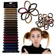 Ozdoby do włosów - Gumki frotki do włosów bez łączeń elastyczne wygodne ozdobne zestaw 18 szt - miniaturka - grafika 1