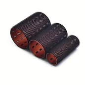 Wałki do włosów - TEMU 3 szt. Aluminiowe Rolki Termiczne Bez Ciepła – Samozaciskowe Lokówki do Długich i Średnich Włosów, Losowy z Czarnymi i Pomarańczowymi Akcentami, - miniaturka - grafika 1