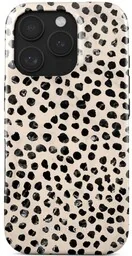 Burga Etui Almond Latte Tough Magnetic do iPhone 16 Pro, beżowe z czarnymi kropkami - Etui i futerały do telefonów - miniaturka - grafika 1