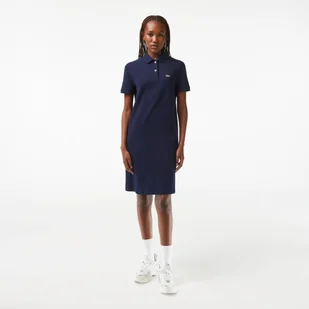 Lacoste damska sukienka polo z dzianiny pika - Sukienki - miniaturka - grafika 1