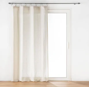 Zasłona na karnisz, z efektem lnu, PAULINE, 140 x 240 cm - Zasłony - miniaturka - grafika 1
