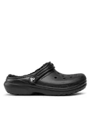 Buty dla chłopców - Crocs Klapki Classic Lined Clog K 207010 Czarny - miniaturka - grafika 1