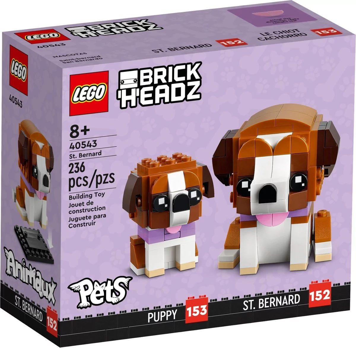LEGO Brickheadz Pets Pies Bernardyn 40543