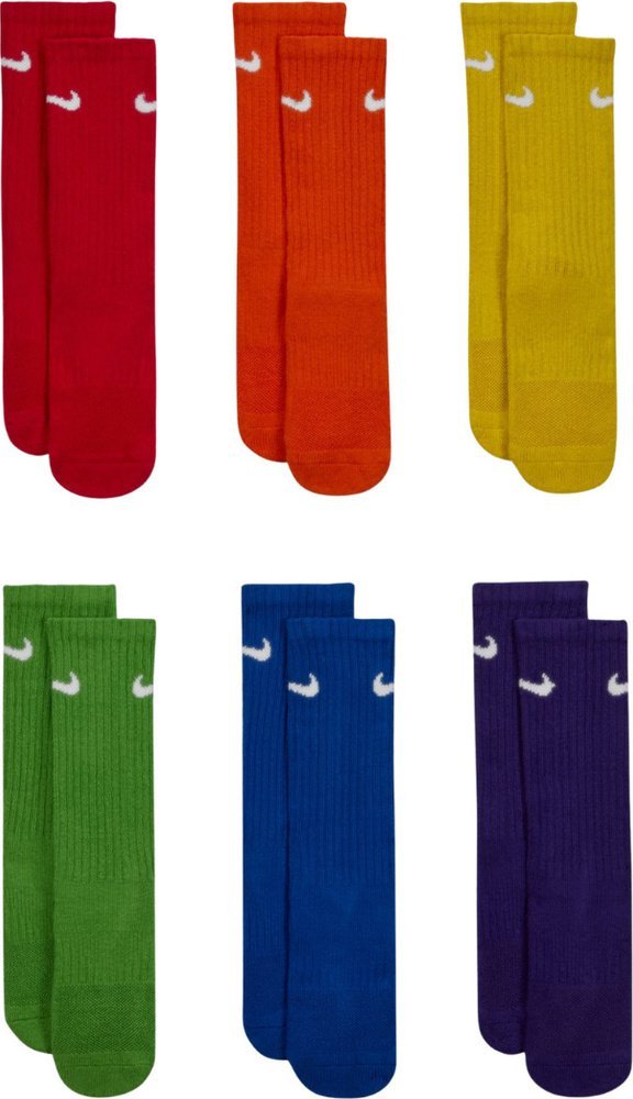 Nike Skarpety dla dzieci Nike Everyday Cush Crew 6 par kolorowe SX6910 903 38-42