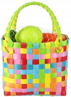 OWOCE WARZYWA PLASTIKOWE W KOSZYCZKU 21X23X13CM - Zabawy w naśladowanie dorosłych - miniaturka - grafika 1