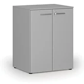 Szafy biurowe - Szafa biurowa z drzwiami PRIMO GRAY, 2 półki, 1027 x 800 x 640 mm, szary - miniaturka - grafika 1