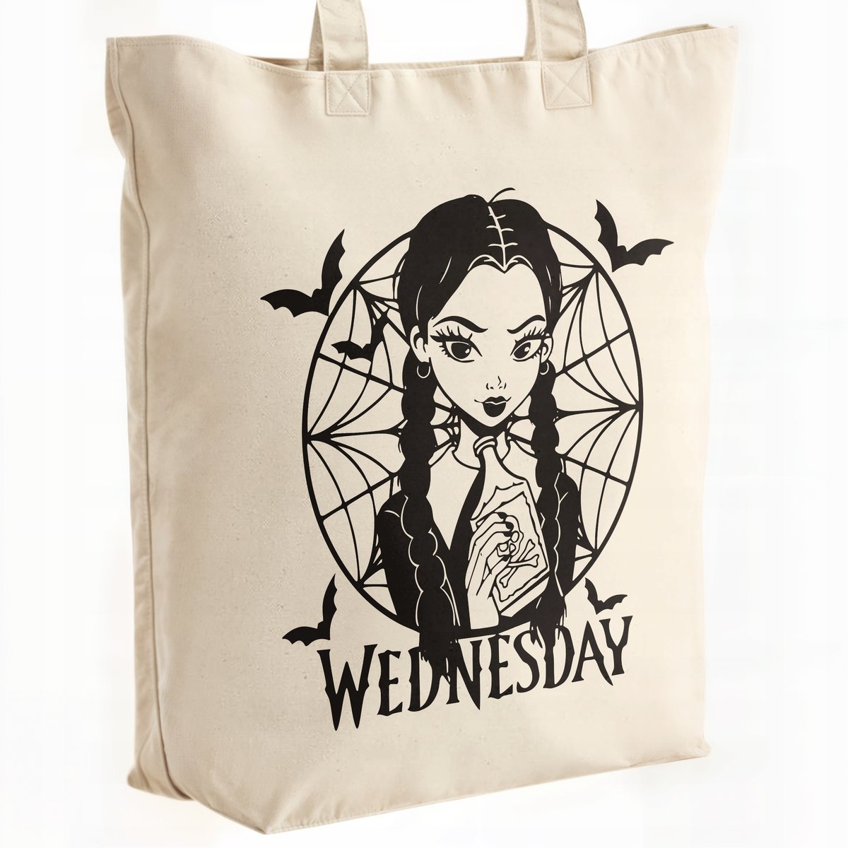 Torba bawełniana premium na zakupy Nevermore Wednesday Dla Fanów