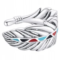 Kolczyki - Kolczyk Srebrny Kolczyk Nausznica Piórko Srebro 925 Kolczyki Trusky - miniaturka - grafika 1