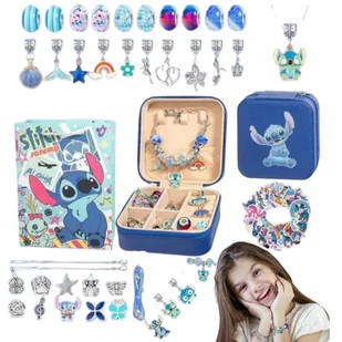 Zestaw do Tworzenia Biżuterii LILIO & STICH KORALIKI ZAWIESZKI SZKATUŁKA - Biżuteria dla dzieci - miniaturka - grafika 1