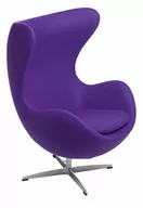 Fotele - D2.Design Fotel Jajo fioletowy kaszmir 4 Premium 22276 - miniaturka - grafika 1