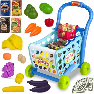 Wózek na zakupy koszyk sklepowy dla dzieci 3w1 Ricokids - Zabawy w naśladowanie dorosłych - miniaturka - grafika 1