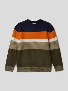 Sweter z dzianiny w stylu Colour Blocking - Swetry dla chłopców - miniaturka - grafika 1