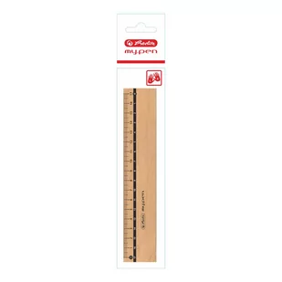 Linijka Herlitz My.pen Drewniana 17Cm - Przybory szkolne - miniaturka - grafika 1