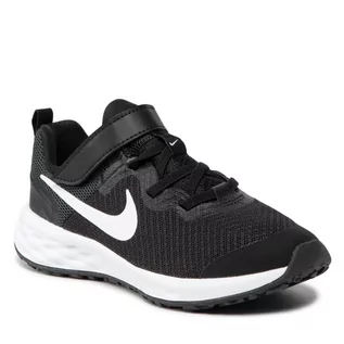 Buty dla chłopców - Buty Nike - Revolution 6 Nn (PSV) DD1095 003 Black/White/Dk Smoke Grey - grafika 1