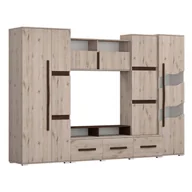 Meblościanki - Meblościanka SAN MARINO Craft szary / Czekolada - miniaturka - grafika 1