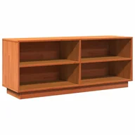 Szafki na buty - vidaXL Szafka na buty brąz woskowany 110x34x45 cm lite drewno sosnowe - miniaturka - grafika 1