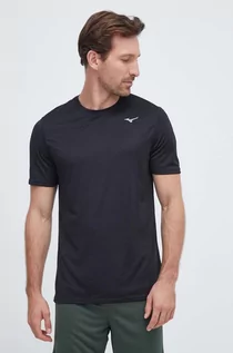 Koszulki męskie - Mizuno t-shirt do biegania Impulse kolor czarny melanżowy - grafika 1